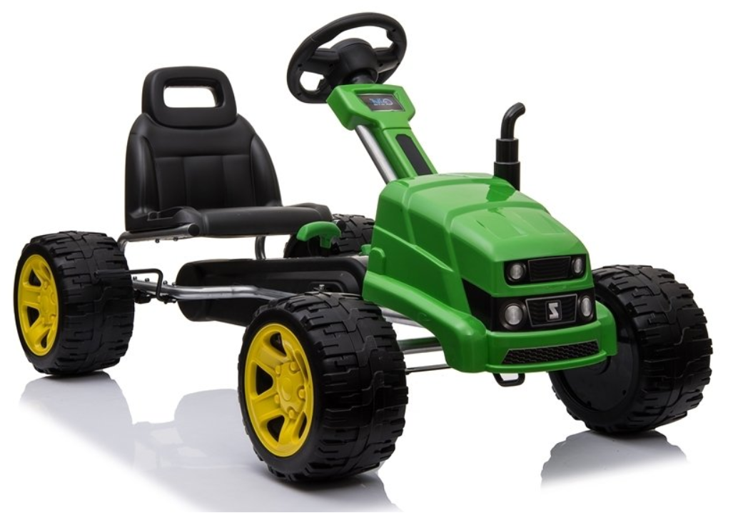 HračkyZaDobréKačky Šlapací motokára Gokart Traktor zelená