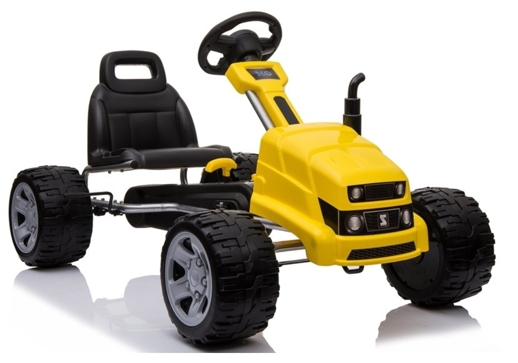 HračkyZaDobréKačky Šlapací motokára Gokart Traktor žlutá