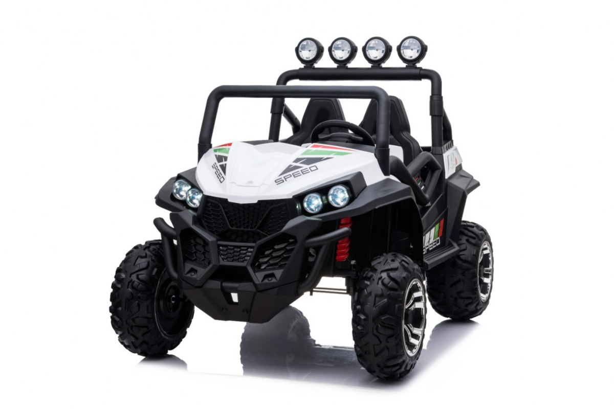 Dětská terénní buggy Grand Lift Bílá + pohon 4x4 + dálkové ovládání + nosič zavazadel + rádio MP3 + LED dioda