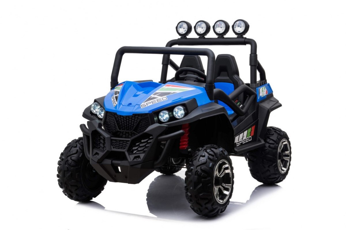 Dětská terénní buggy Grand Lift Modrá + pohon 4x4 + dálkové ovládání + nosič zavazadel + rádio MP3 + LED dioda