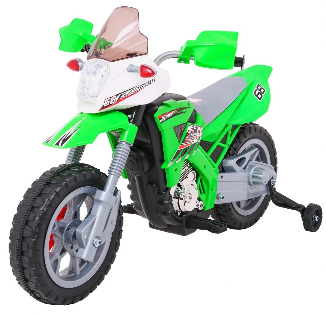 HračkyZaDobréKačky Dětská elektrická motorka CrossBike zelená