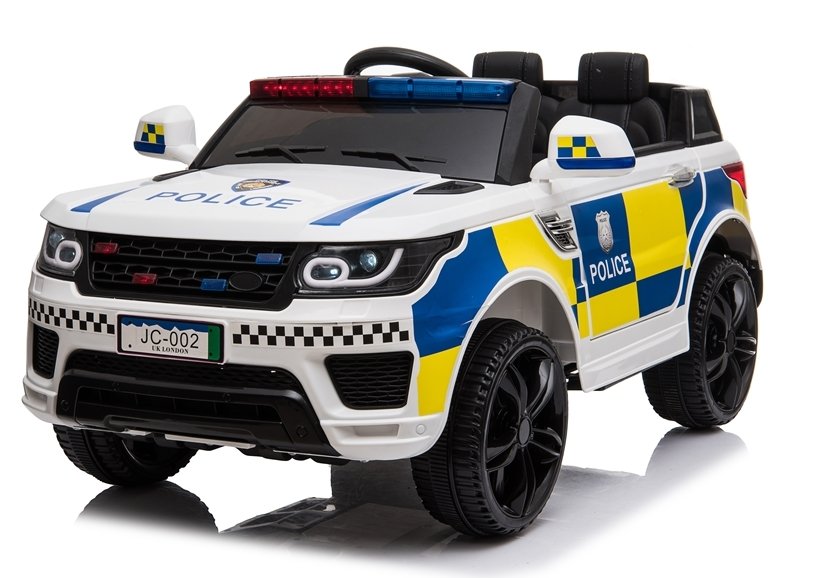 HračkyZaDobréKačky Elektrické autíčko Land Rover policie bílé