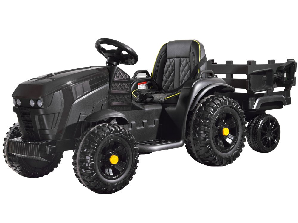 Titanový traktor s přívěsem černý