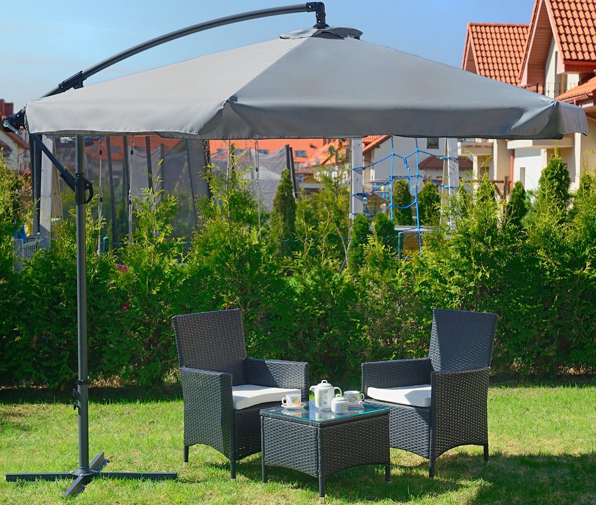 Tomido Zahradní slunečník EXCLUSIV 300 cm GREY