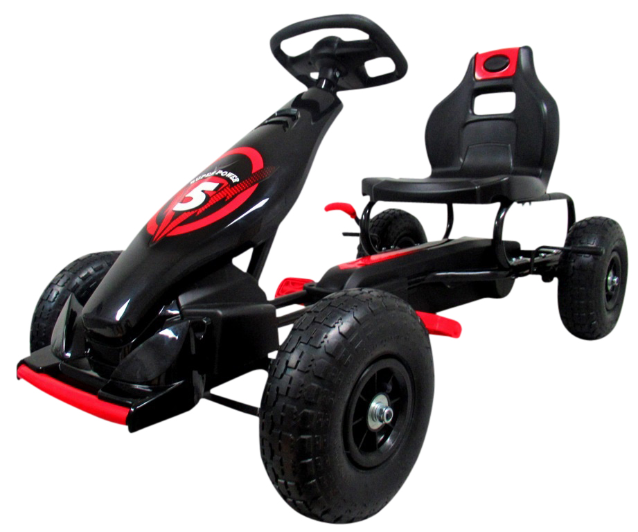Dětská šlapací motokára Monster BLACK