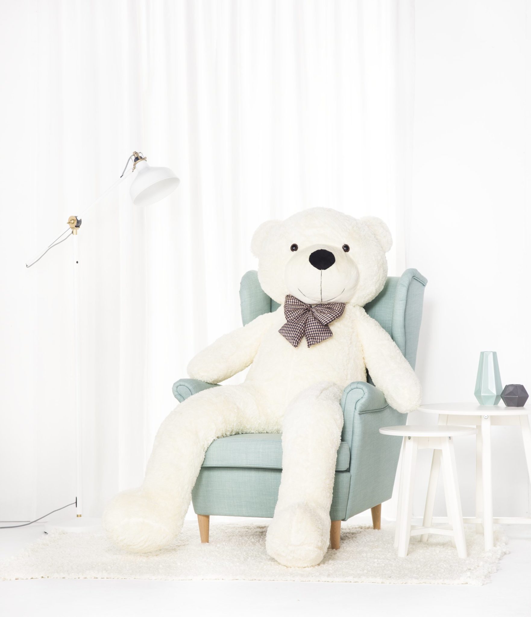 Velký plyšový medvěd Classico 220 cm bílý