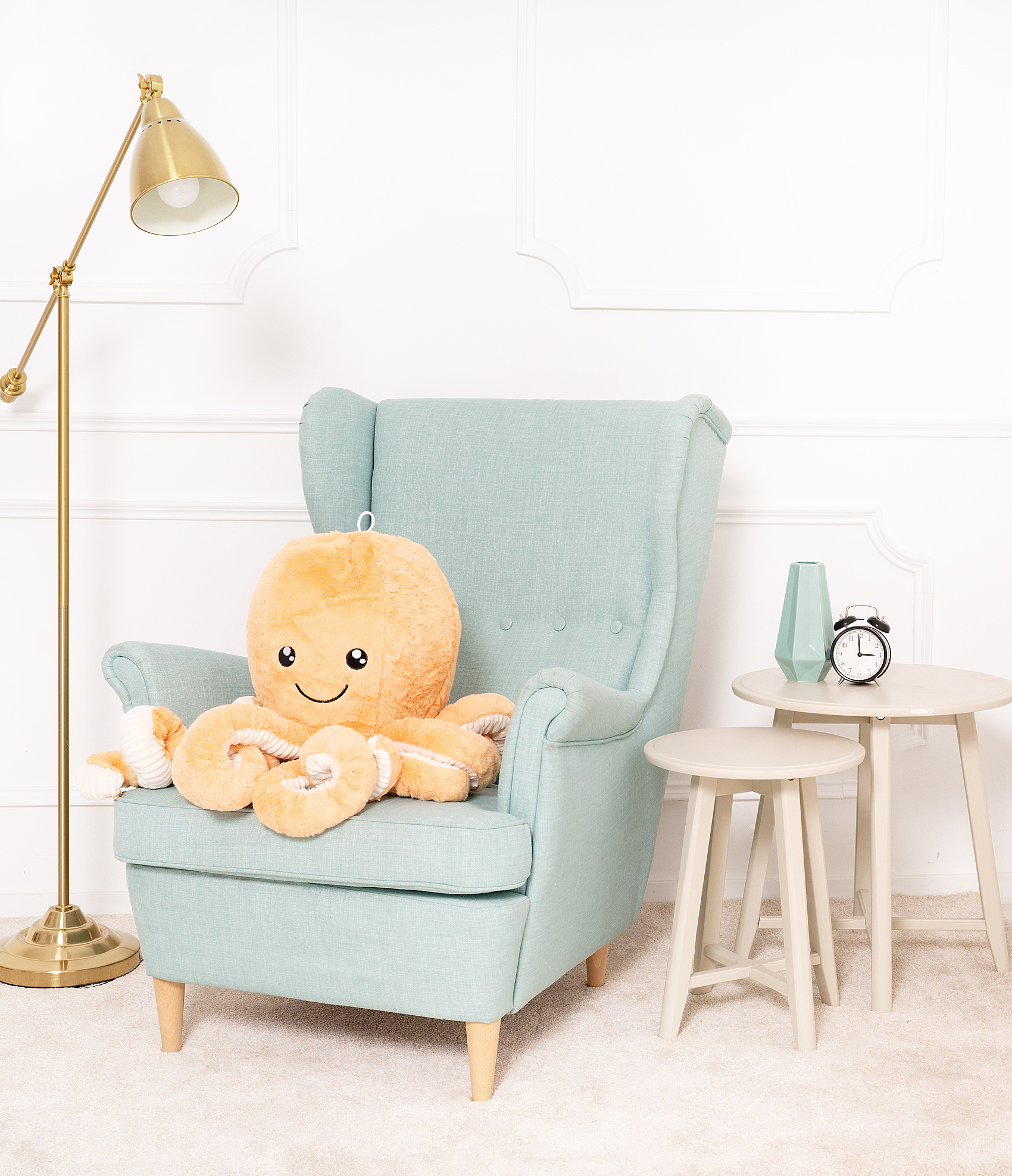 Plyšová chobotnička světle hnědá 80 cm