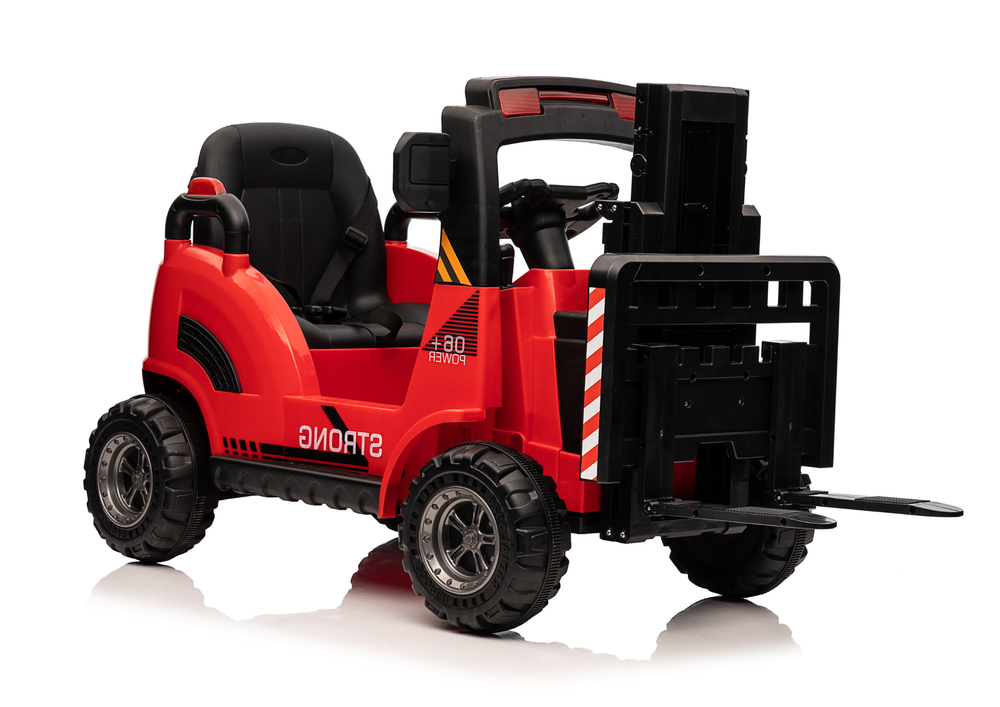 Dětský elektrický vysokozdvižný vozík STRONG červený