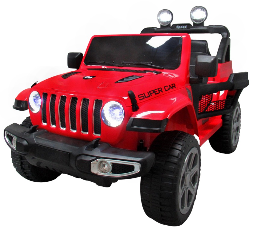Elektrické autíčko Jeep Wrangler Rubicun lakované červené