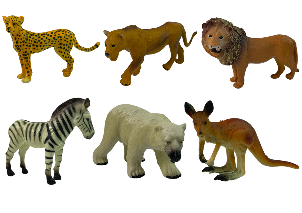 LEANToys Sada afrických divokých zvířátek klokan