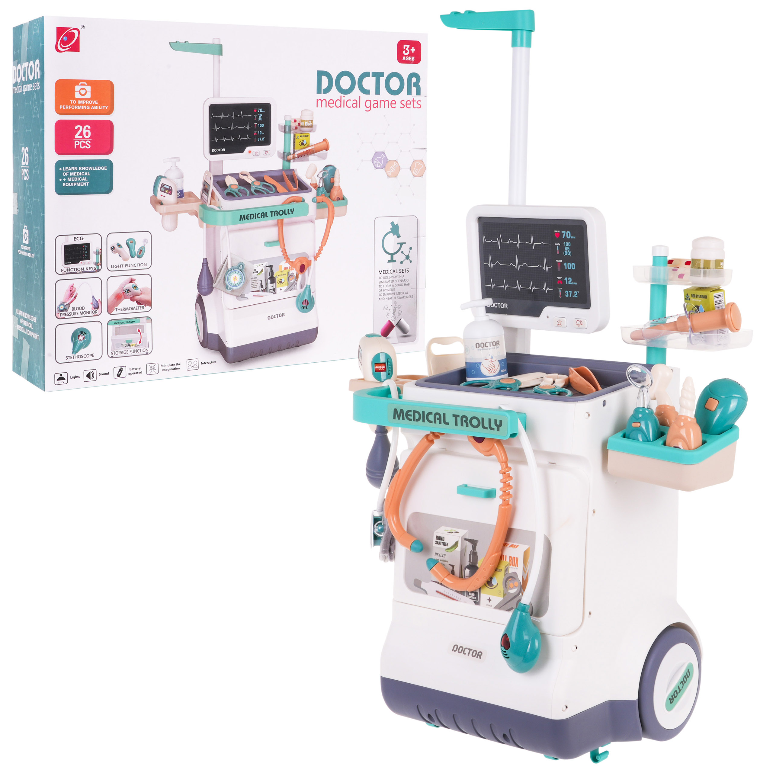 Interaktivní doktorské vozítko pro děti 3+