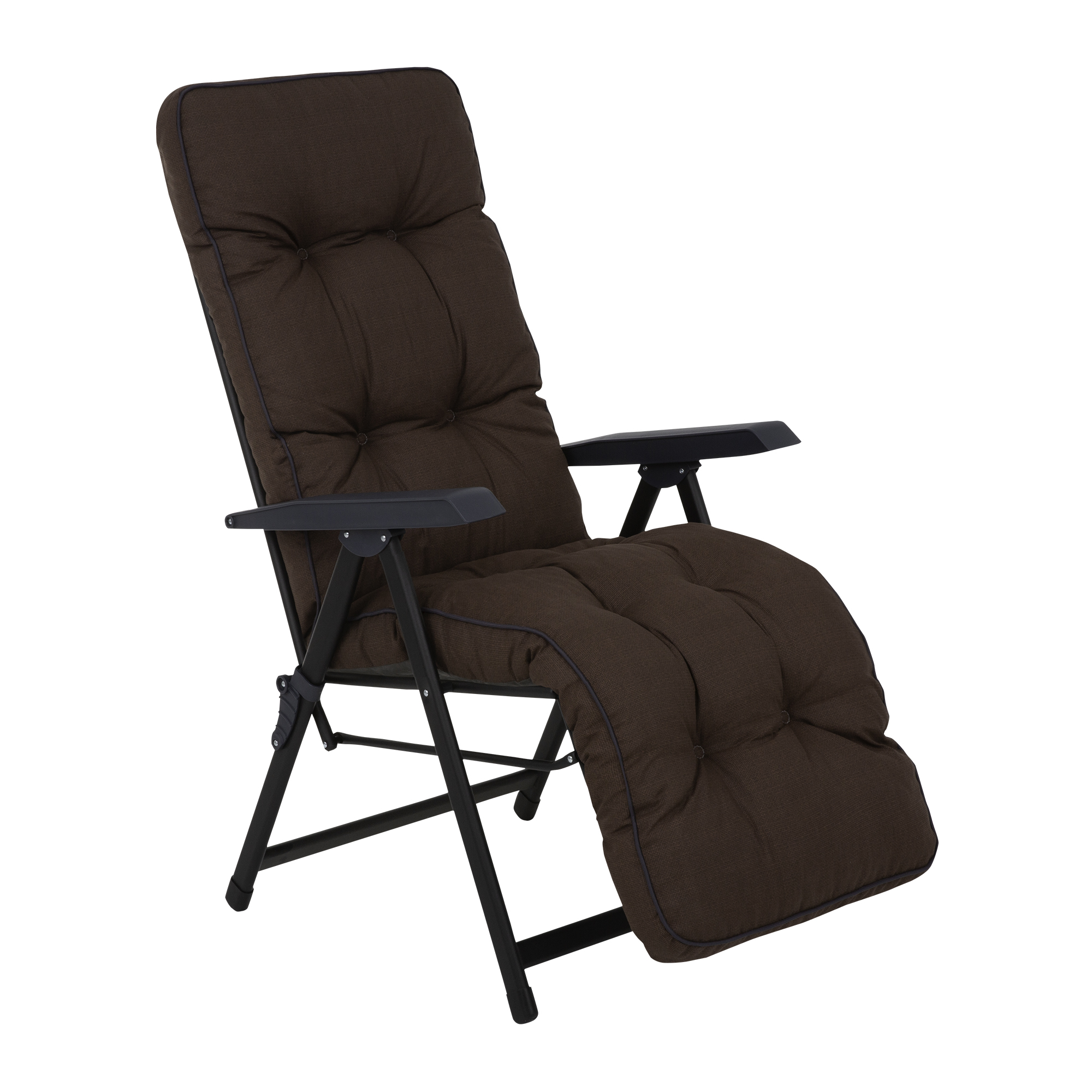 Polohovací zahradní křeslo s podnožkou Lena Plus Black Edition H047-04PB PATIO