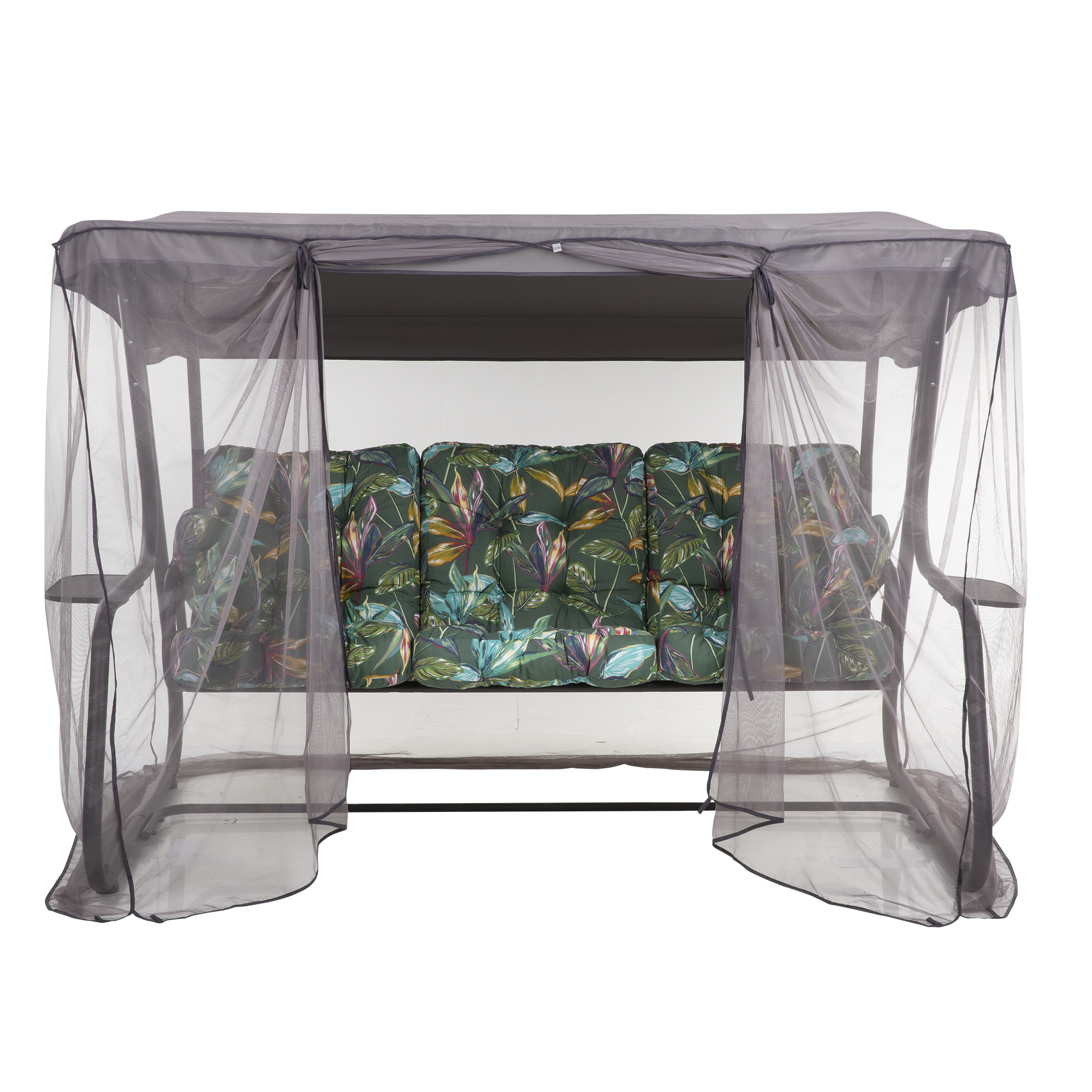 Zahradní houpačka s moskytiérou a s bočními stolky Celebes Plus Black Edition G058-02PB PATIO