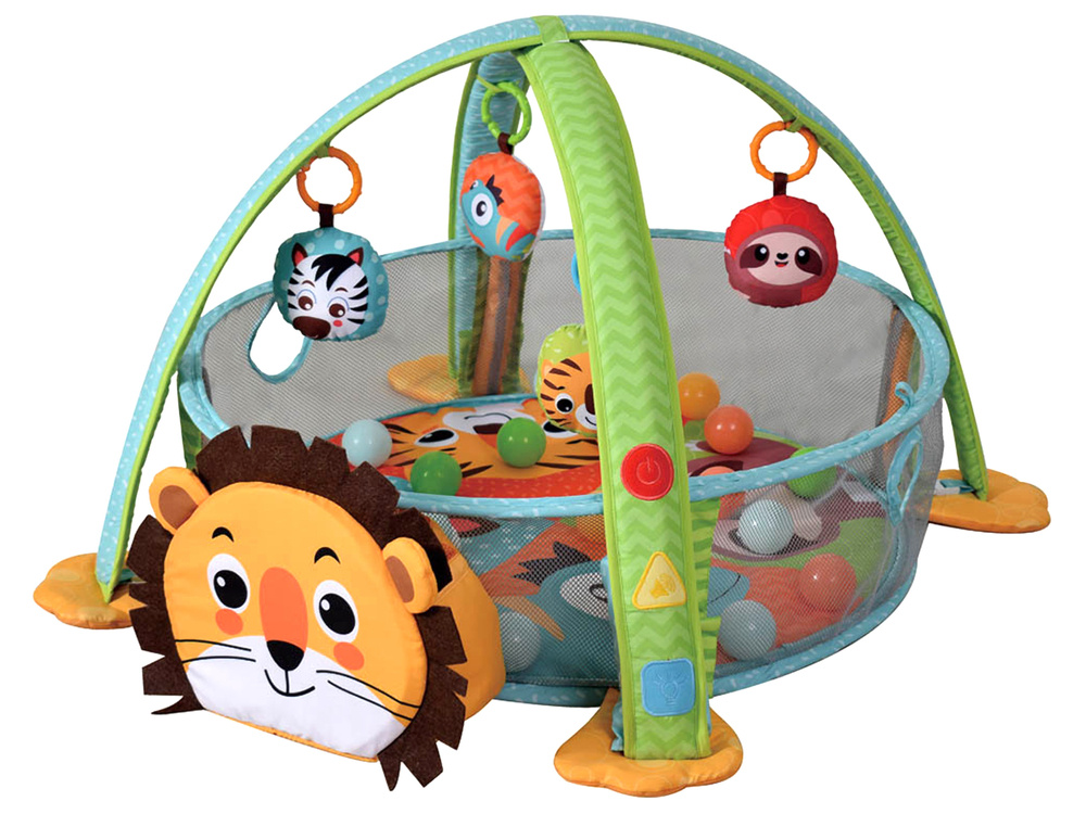 LEANToys Vzdělávací ohrádka Mat Lion pro miminka