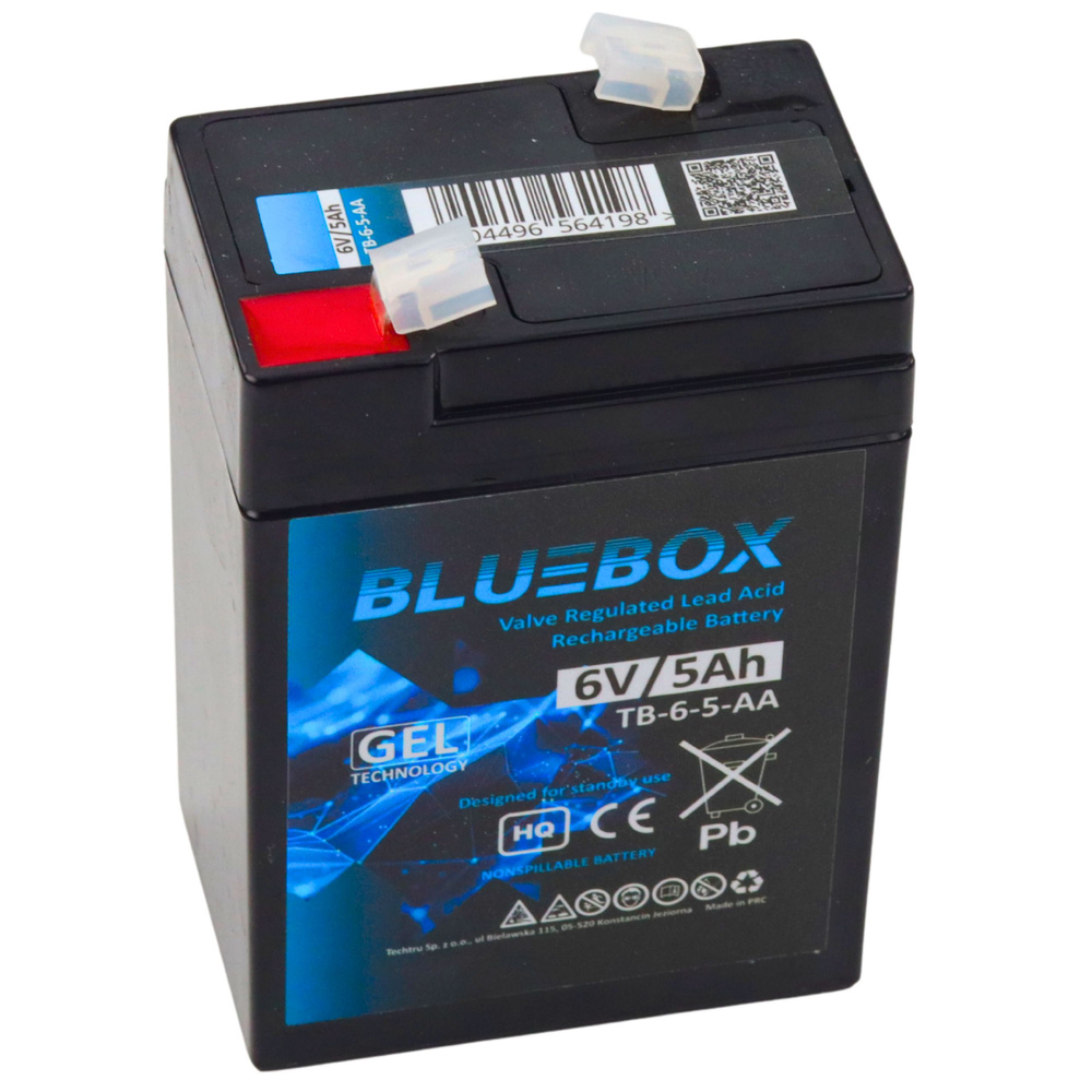 Bluebox gelový akumulátor VRLA AGM 6V 5Ah pro auta na akumulátor