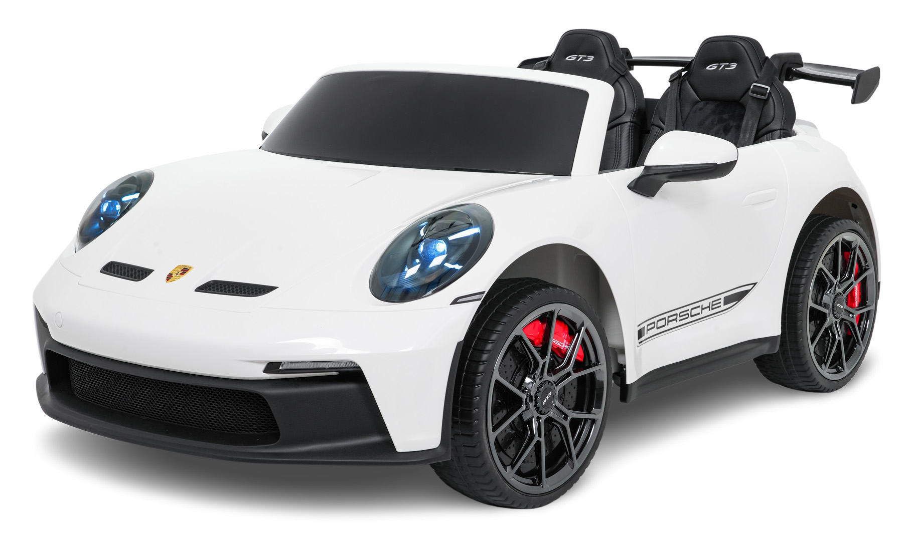 Dětské elektrické autíčko PORSCHE 911 GT3 bílé s panelem MP4 24V