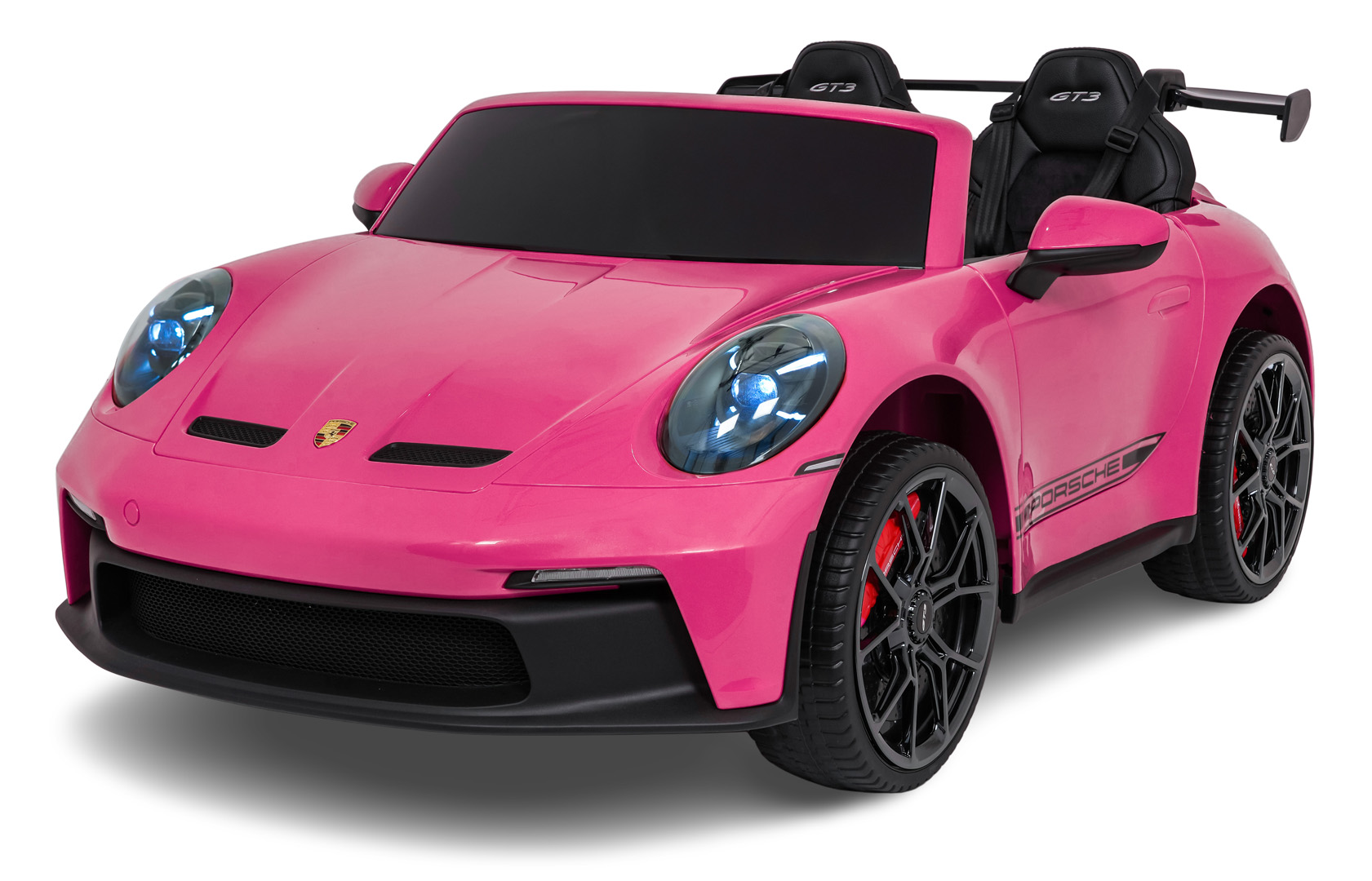 Dětské elektrické auto PORSCHE 911 GT3 růžové s panelem MP4