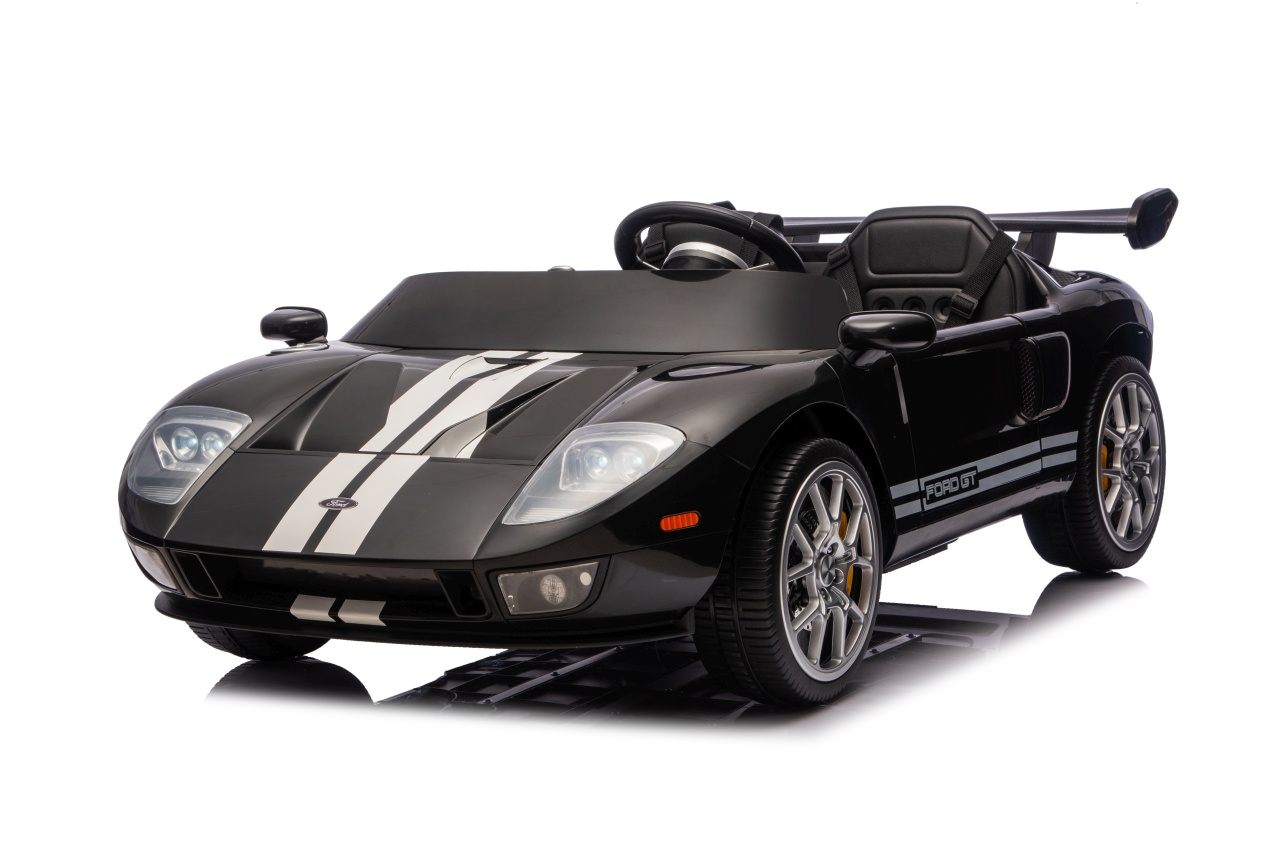 elektrické autíčko ford gt pro děti – černé, 24 v, dvojité sedadlo