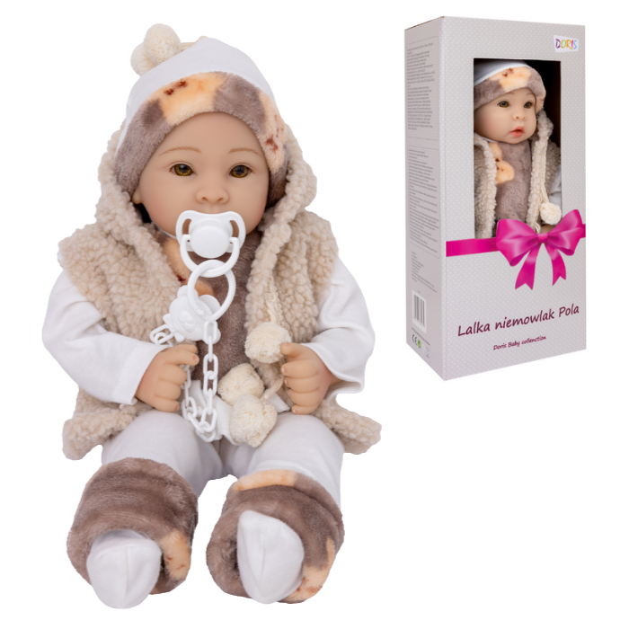 Doris vonící Panenka v pyžamu vzor 70 s dudlíkem