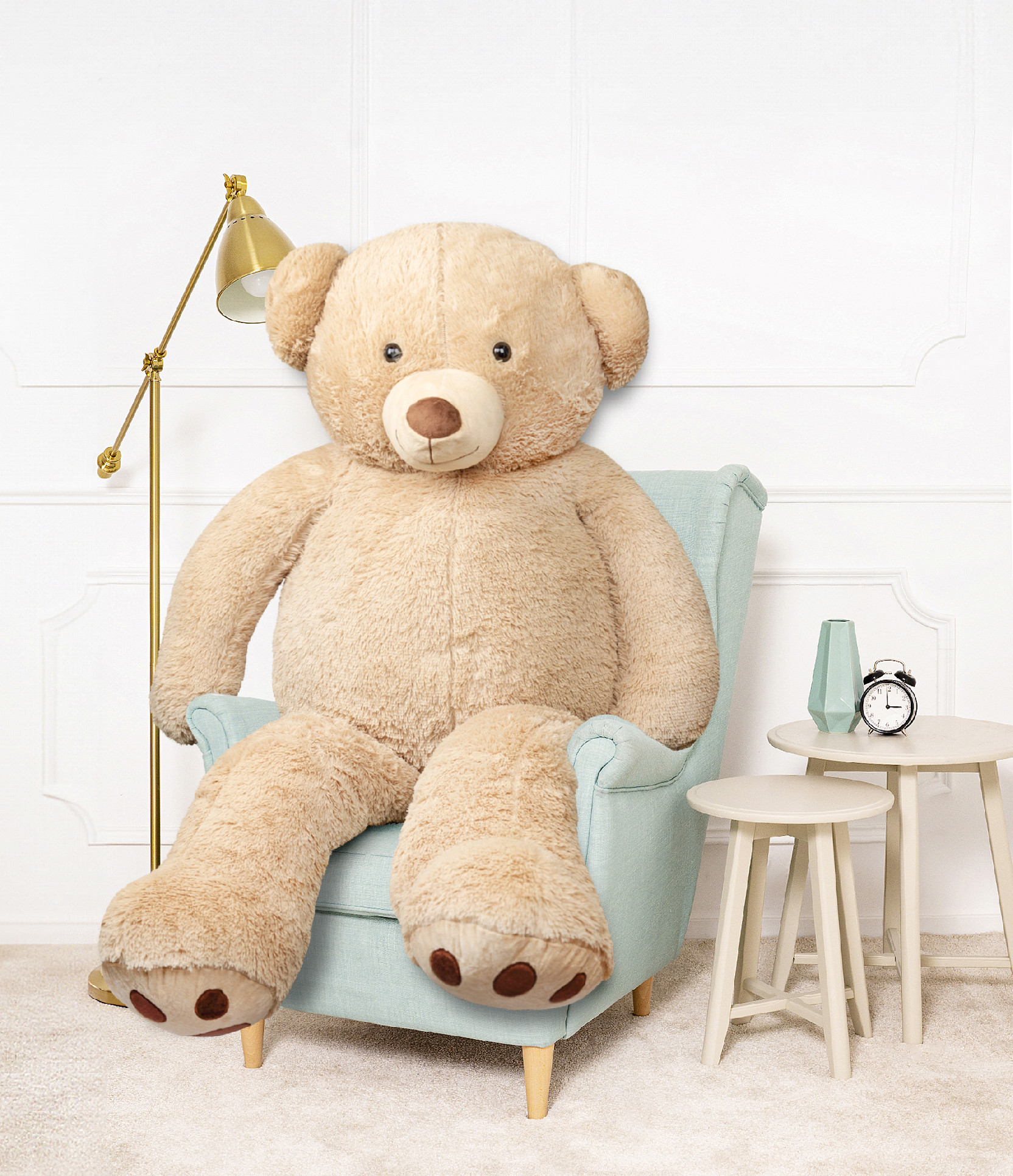 Tomido Plyšový medvěd Adam 190 cm světle hnědý