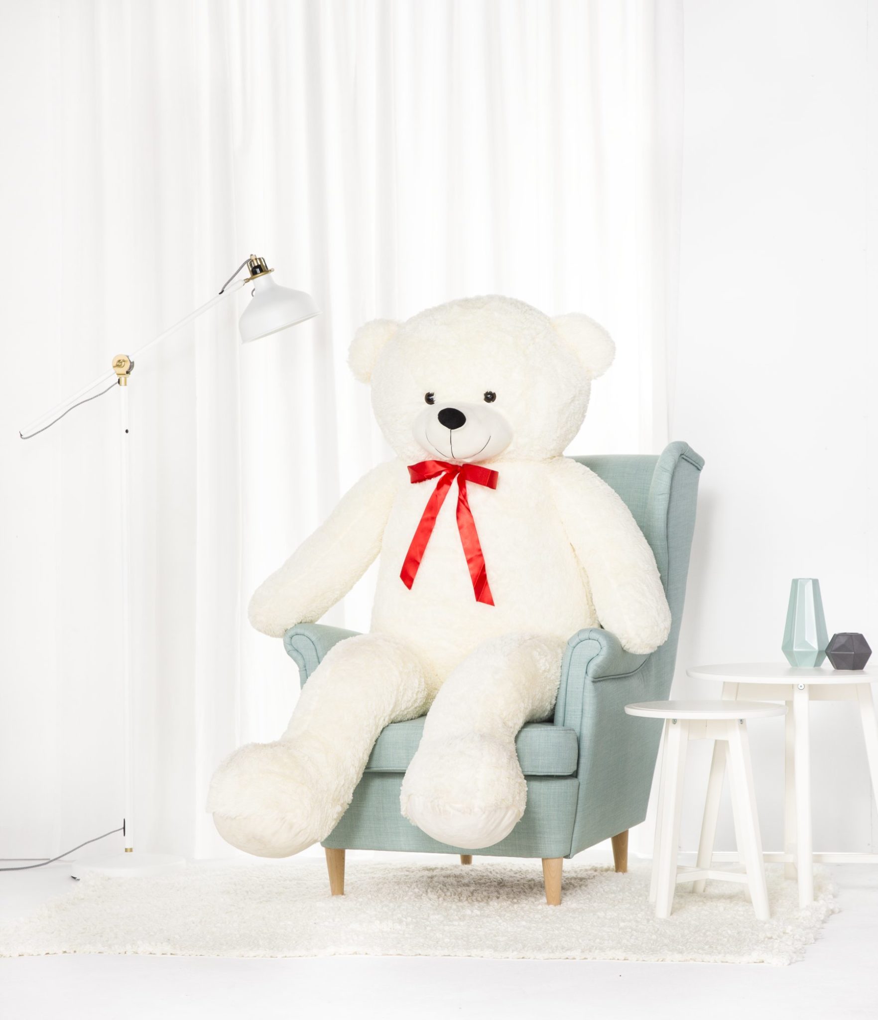 Tomido Plyšový medvěd Bueno 170 cm bílý