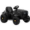 Elektrický traktor pro děti + přívěs Černý 3