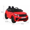 Range Rover Velar na akumulator Czerwony SUV + Pilot