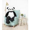 Plyšová panda 160 cm bílo-černá
