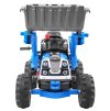 Elektrický traktor - s radlicí modrý 2