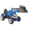 Elektrický traktor - s radlicí modrý 6