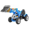 Elektrický traktor - s radlicí modrý