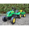 Šlapací traktor Branson s přívěsem zelený 5