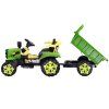 Elektrický traktor s přívěsem zelený