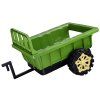 Elektrický traktor s přívěsem zelený