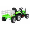Elektrický traktor s přívěsem, 2.4GHz zelený 8