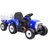Elektrický traktor s vlečkou modrý, bez DO