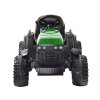 Elektrický farmářský traktor s přívěsem zelený 2