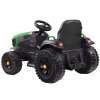 Elektrický farmářský traktor s přívěsem zelený 6