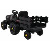 Elektrický farmářský traktor s přívěsem černý