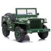 Dětský elektrický vojenský jeep willys 4x4 zelený