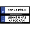 Vlastní SPZ s nápisem na elektrické autíčko