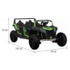 Elektrická bugina ATV RACING UTV2000, 4x150W zelená 1