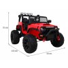 Elektrické autíčko Jeep Brothers červené