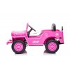 Dětský elektrický vojenský jeep willys SMALL 4x4 růžový 5