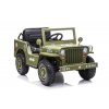 Dětský elektrický vojenský jeep willys SMALL 4x4 světle zelený 2