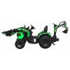 Dětský elektrický traktor STRONG s přívěsem zelený 8