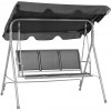 Zahradní houpačka "Relax" pro 3 osoby grafitová