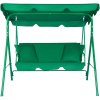 Zahradní houpačka "Relax" pro 3 osoby zelená s polštářky 1