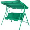 Zahradní houpačka "Relax" pro 3 osoby zelená s polštářky 2