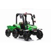 Elektrický traktor s přívěsem Blast 2x200W zelený boční pohled